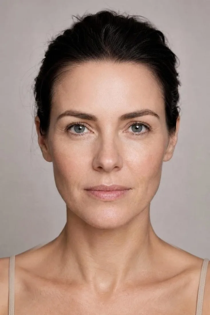 The same photograph simulated after injectables